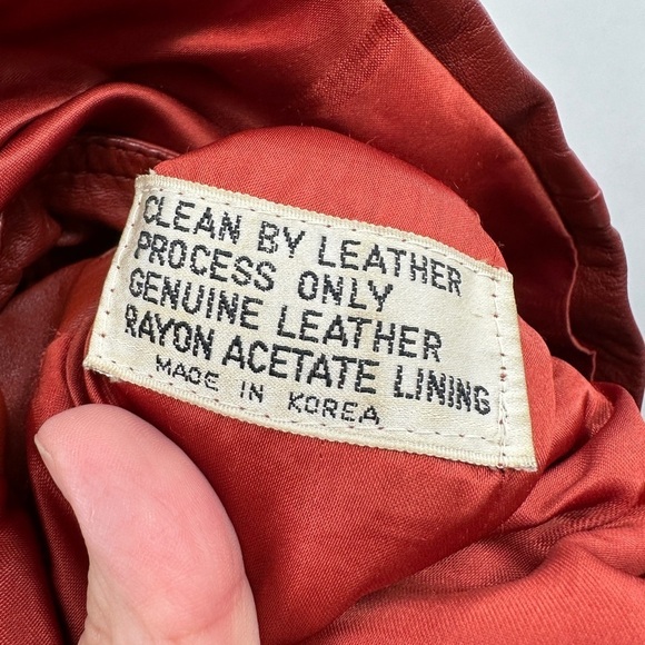 NORDSTROM POINT OF VIEW Vintage genuine leather button hooded jacket. SMALL - Picture 11 of 12